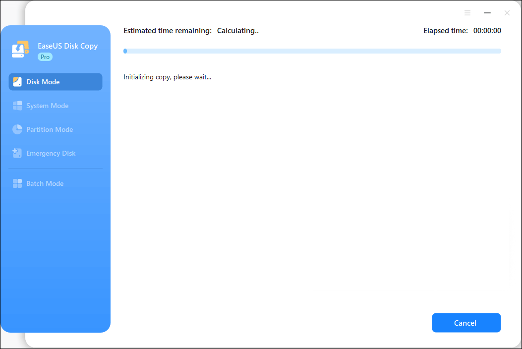 click proceed to start the cloning process