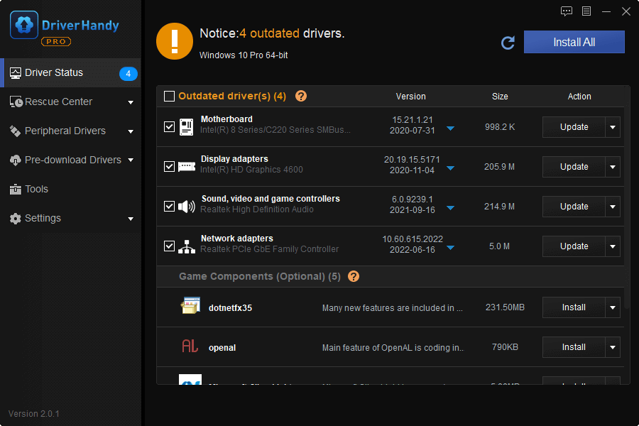 update motherboard drivers