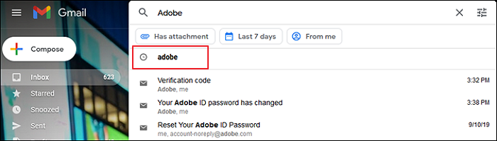 search adobe email