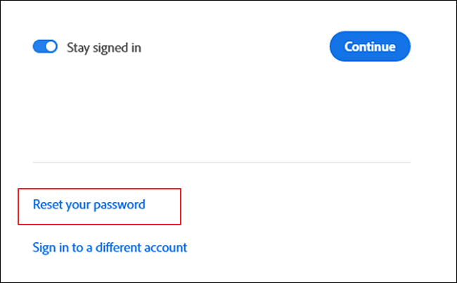 reset your password