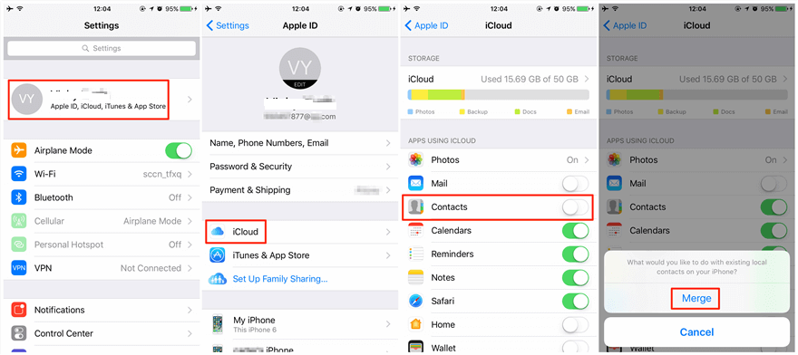 How to Sync Contacts from iPhone to iPhone with Free Methods - EaseUS