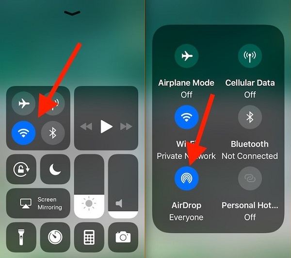 How to transfer data from iPhone to iPhone without iCloud - use AirDrop