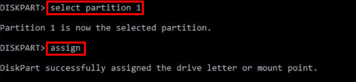 assign a drive letter
