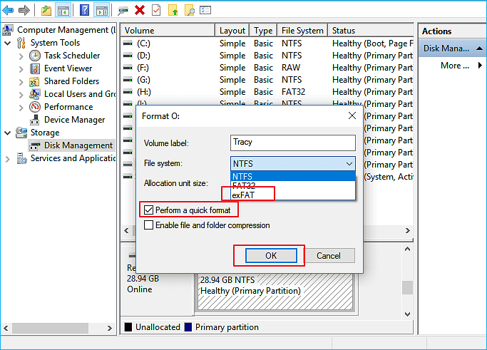 Comment convertir NTFS en exFAT sans perdre de données