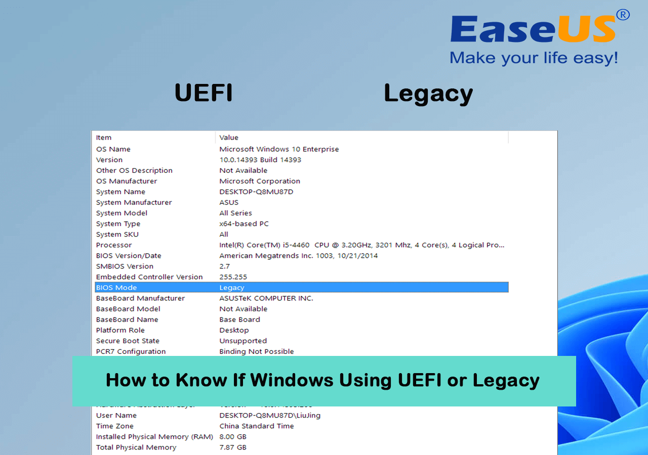 windows 10 check if uefi or legacy