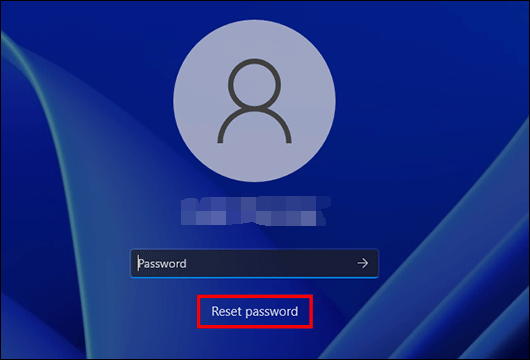 reset password