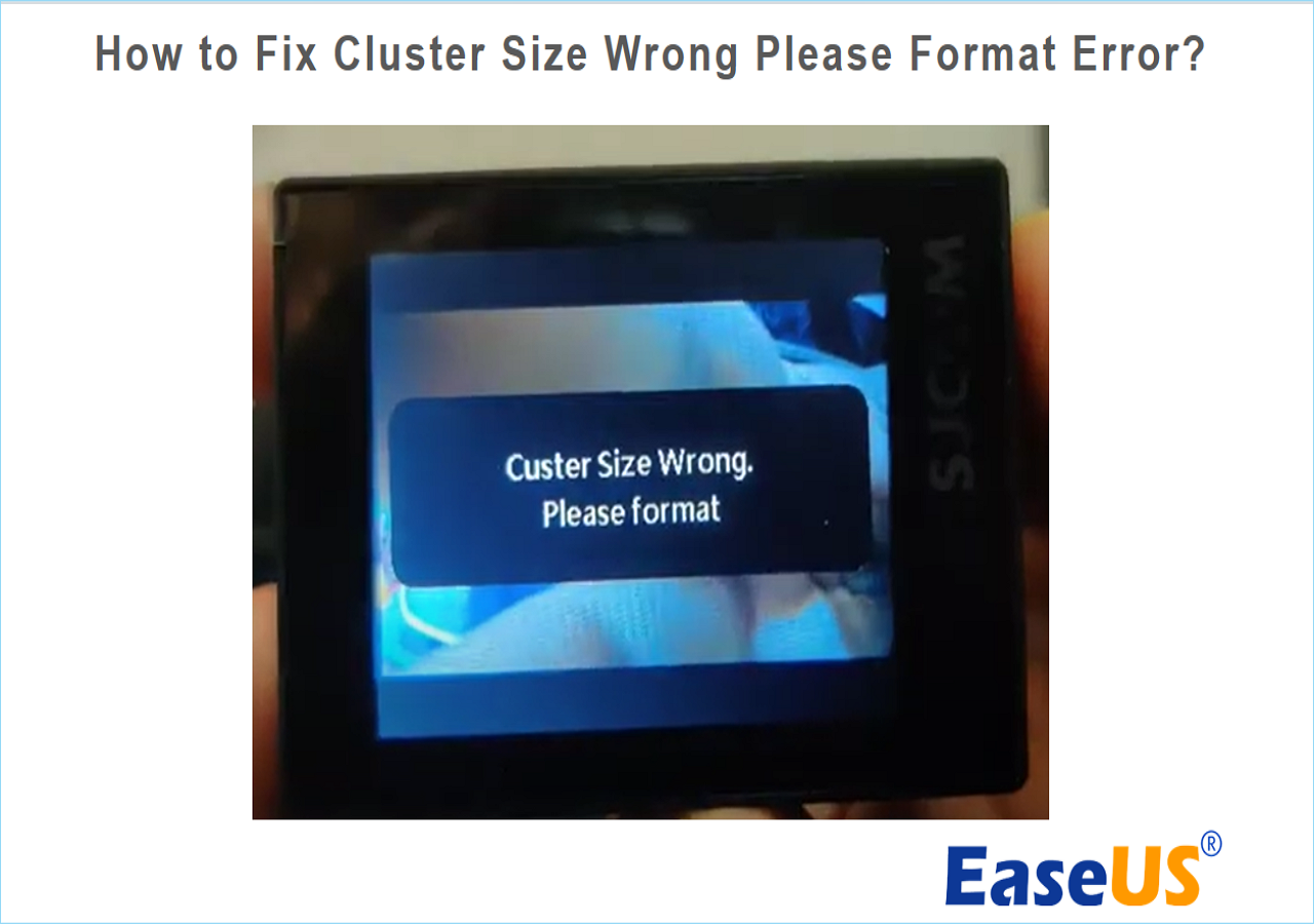 у меня видеорегистратор пишет custer size wrong please format . и не делает
