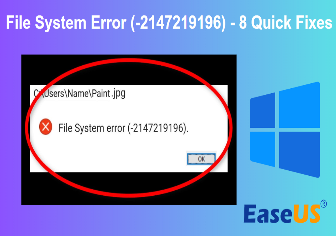 Fixed: File System Error (-2147219196) on Windows - 2025 New 🔥