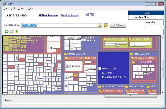 saleen file pro disk space analyzer