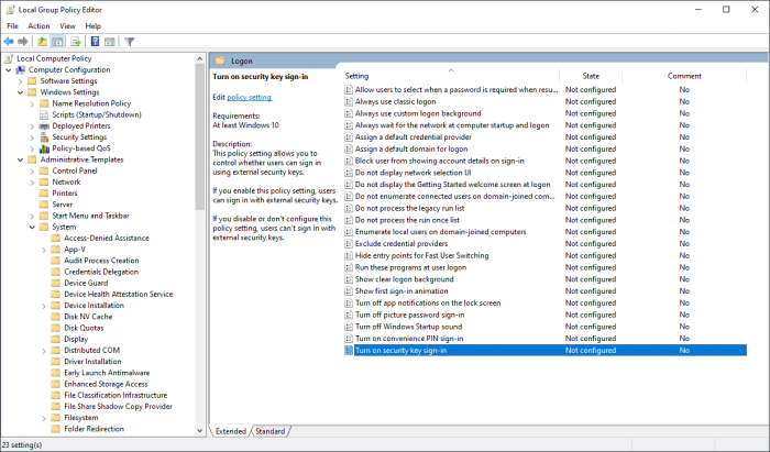 group policy administrative templates