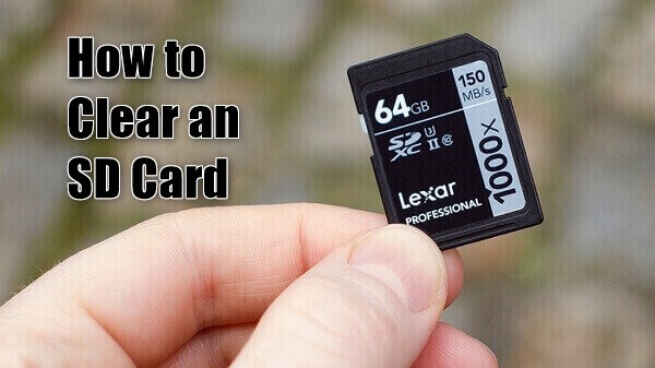 how to delete sd card on computer