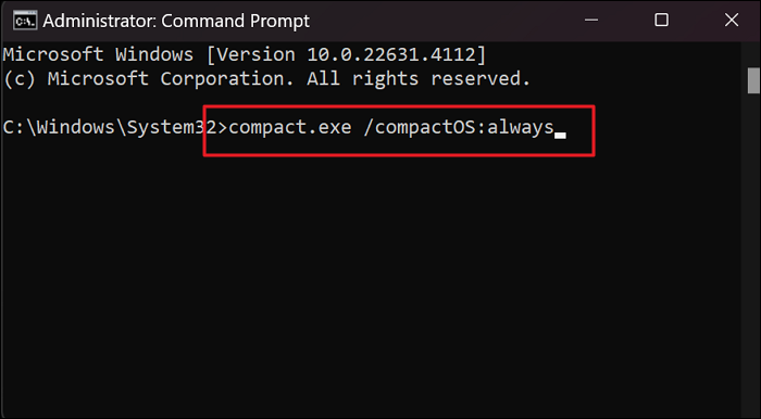 compress os commands