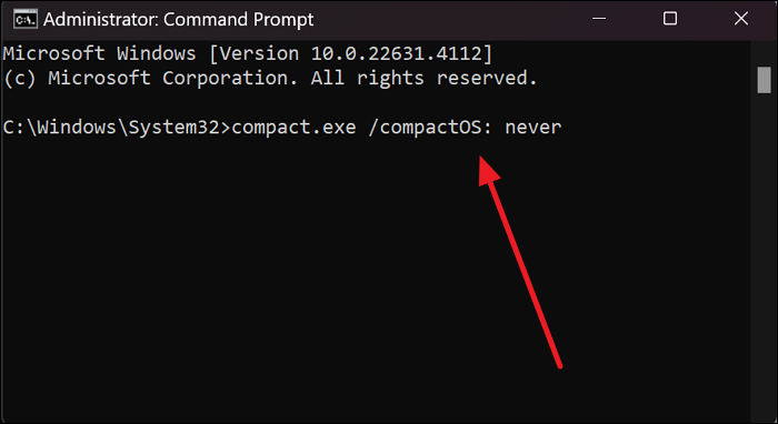 compact os never commands