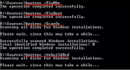 repair MBR command line 1