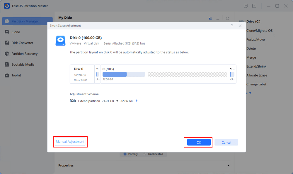 How to Adjust Low C Drive Space Step 2