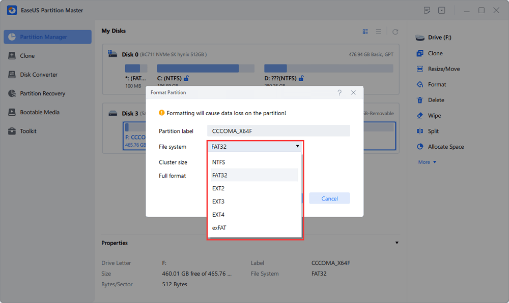 hard drive format tool fat32