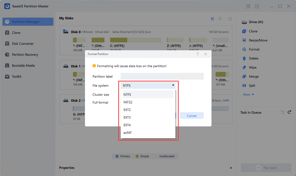 Format RAW Drive Partition - Step 2