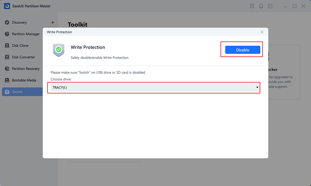 Remove write protected