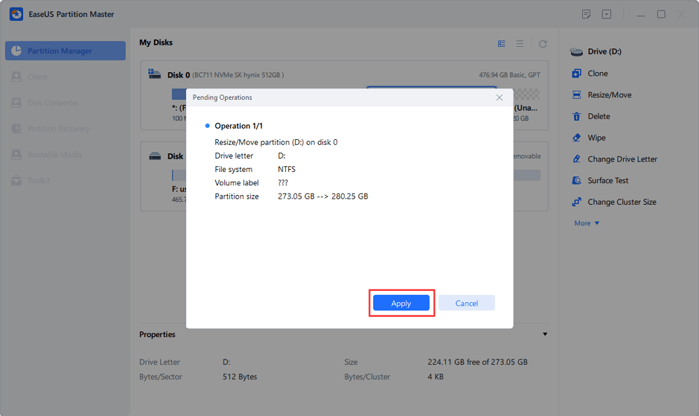 resize Bitlocker partition - Step 4