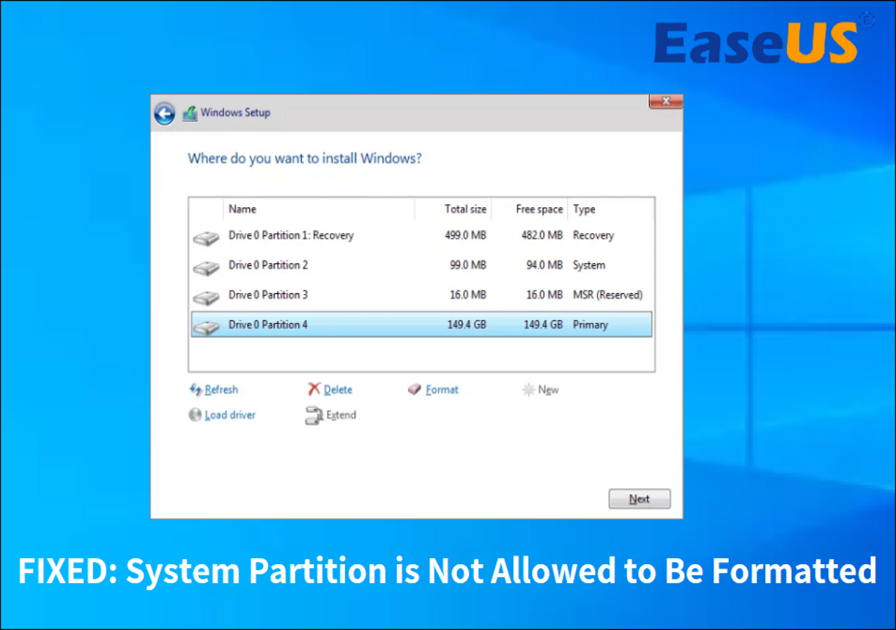 [Fixed] System Partition Is Not Allowed To Be Formatted🔥