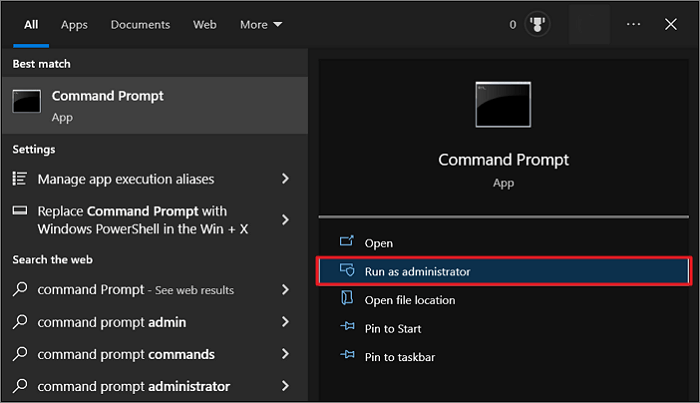 run command prompt as administrator