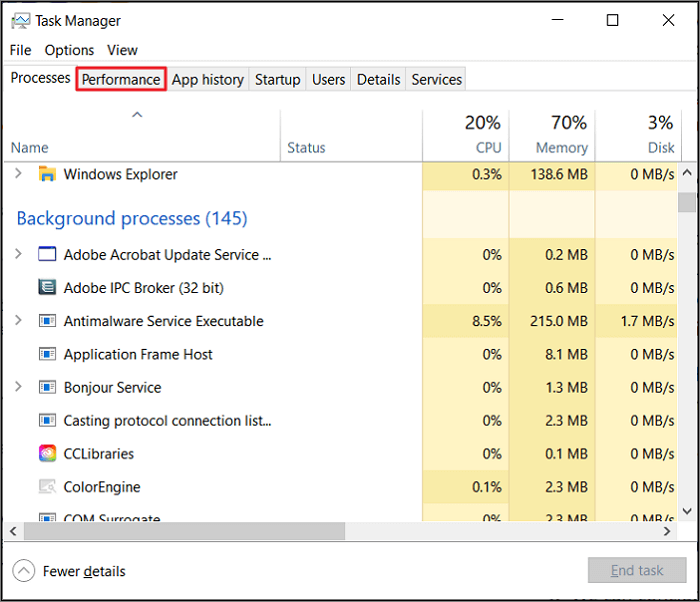 tap on performance