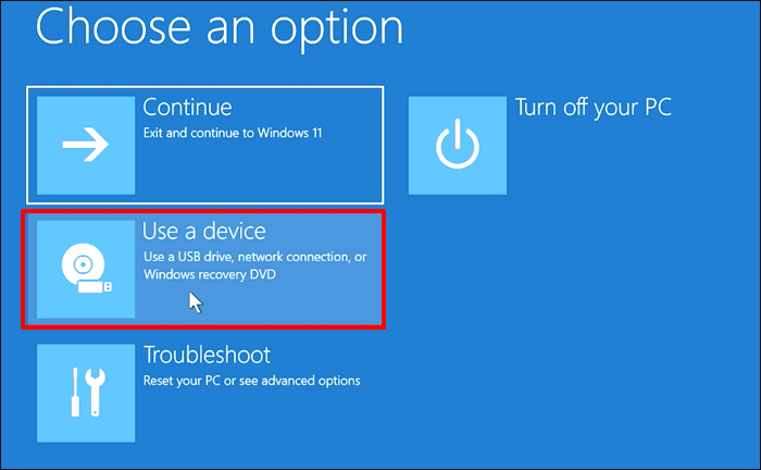 select Use a device