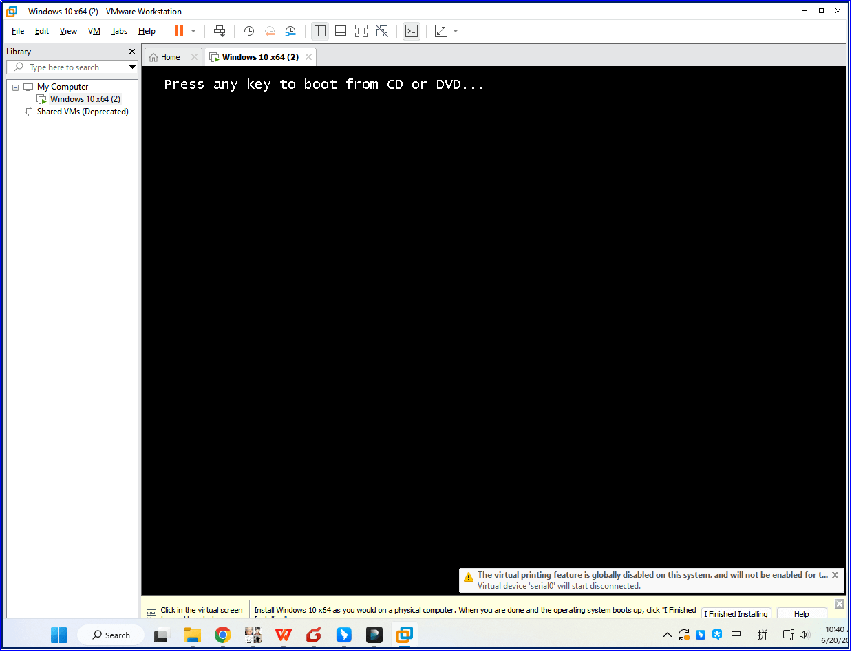press any key access environment of todo backup
