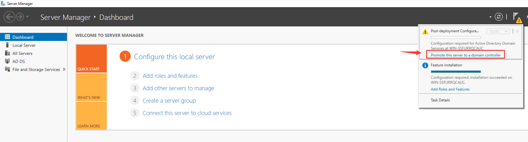 configure active directory domain services