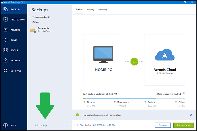 does acronis true image only clone the os