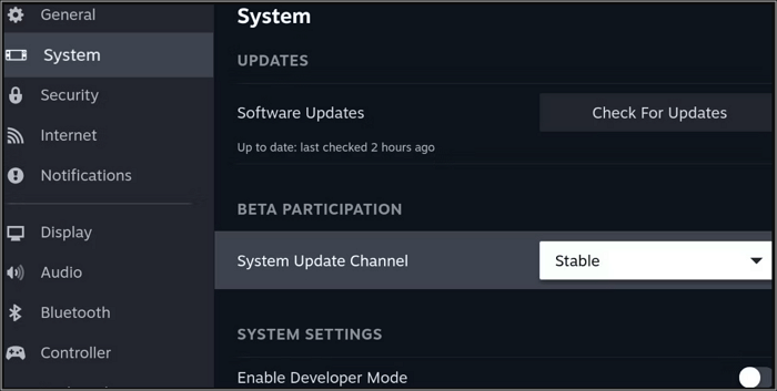 check-the-steamos-update