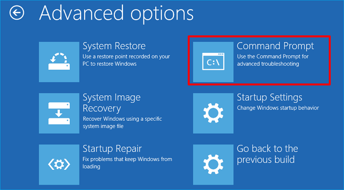 go to command prompt