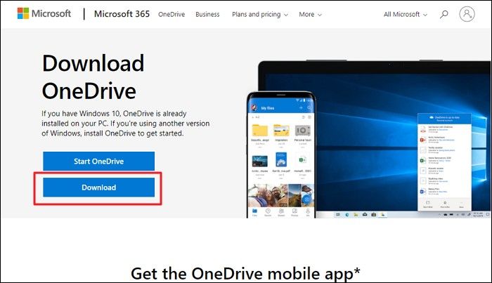 download onedrive again