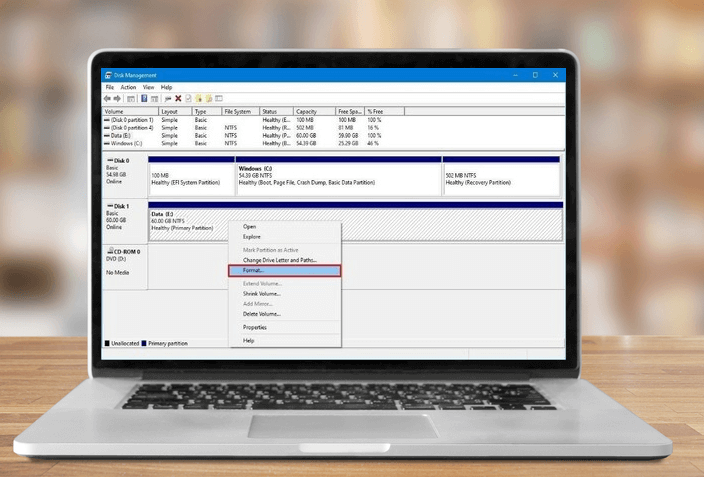  Format the external usb drive with ntfs or exfat format