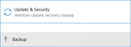 Open Backup Window