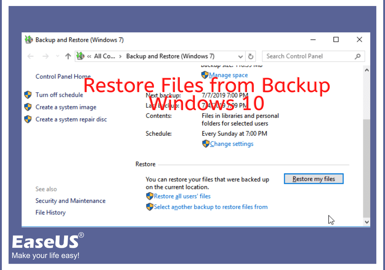 How to Restore Files from Backup Windows 10 [Practical Advice You ...