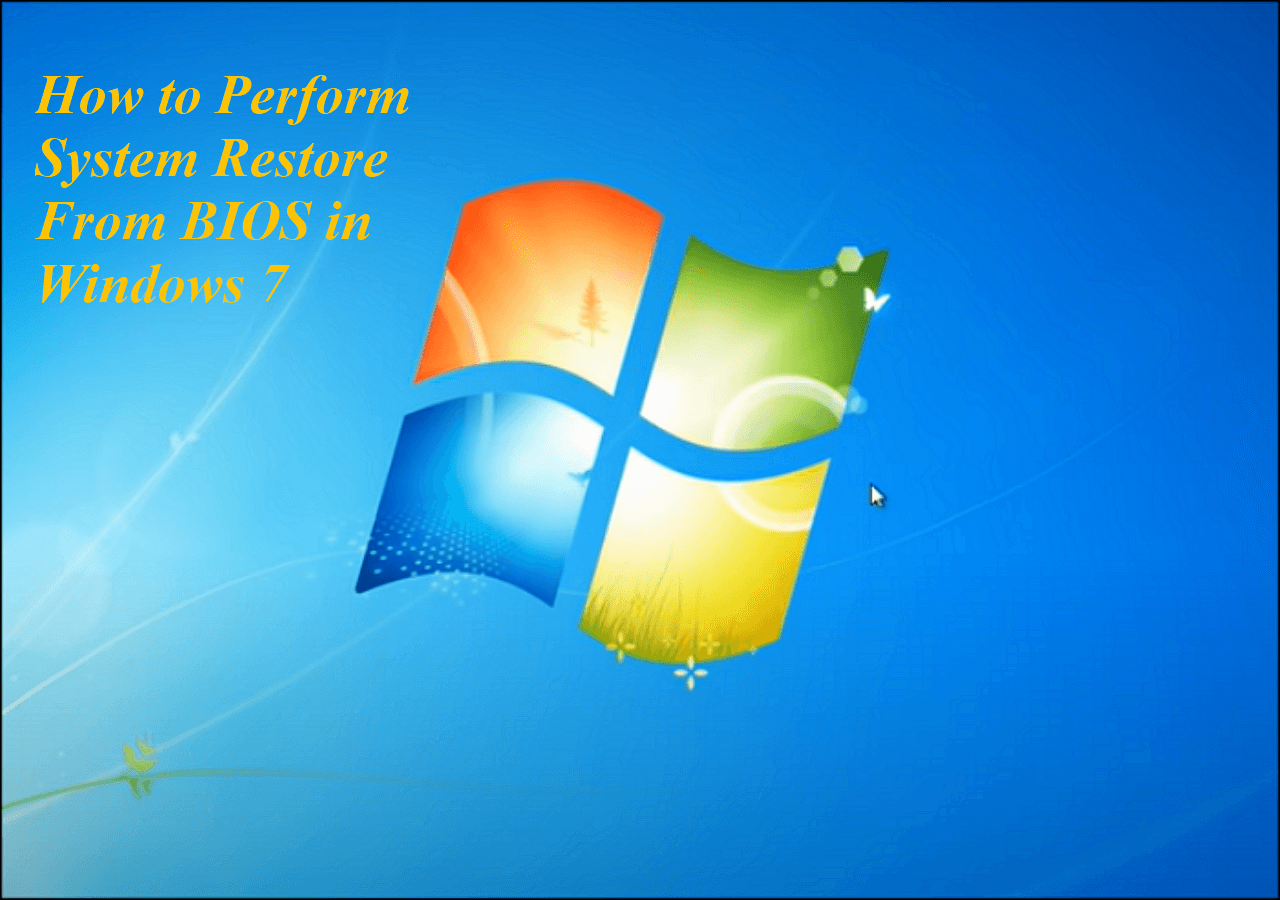 system restore windows 7 from bios