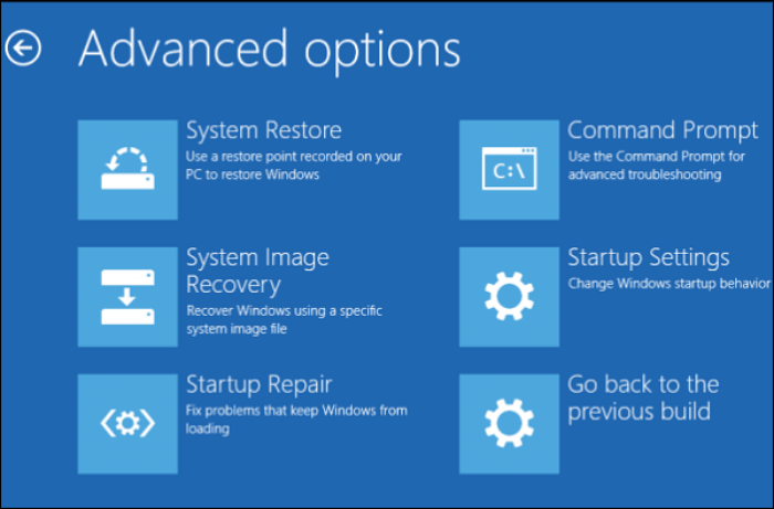 open Command Prompt from Advanced Options