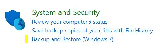 why does windows 10 backup and restore say windows 7