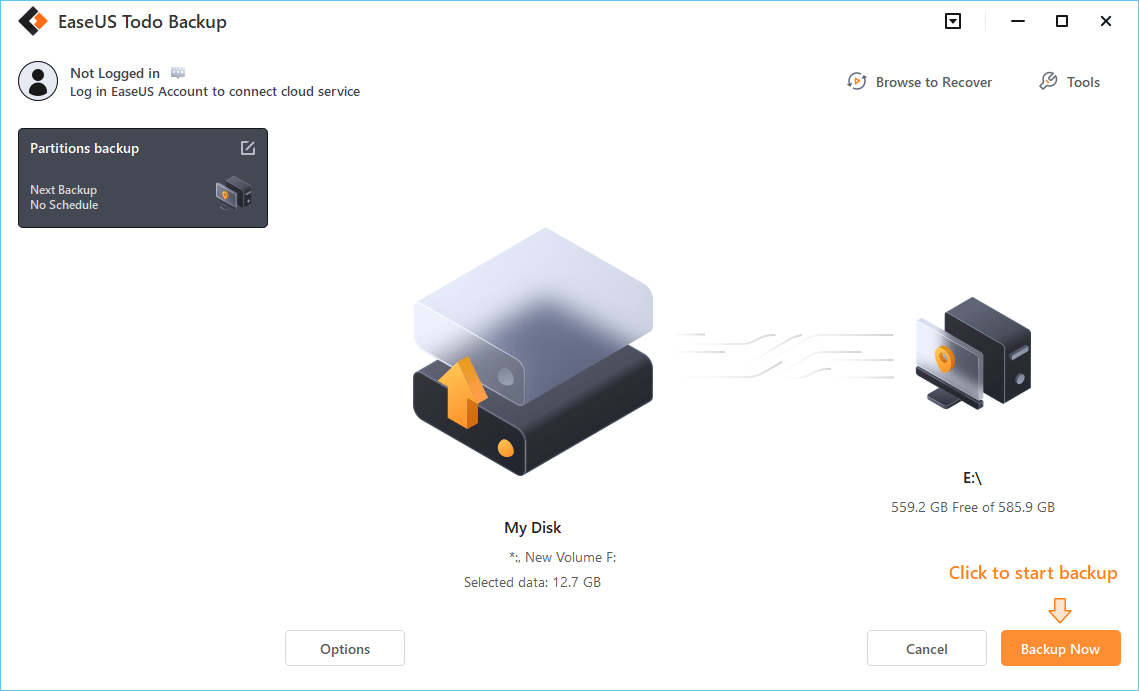 Disk backup step6