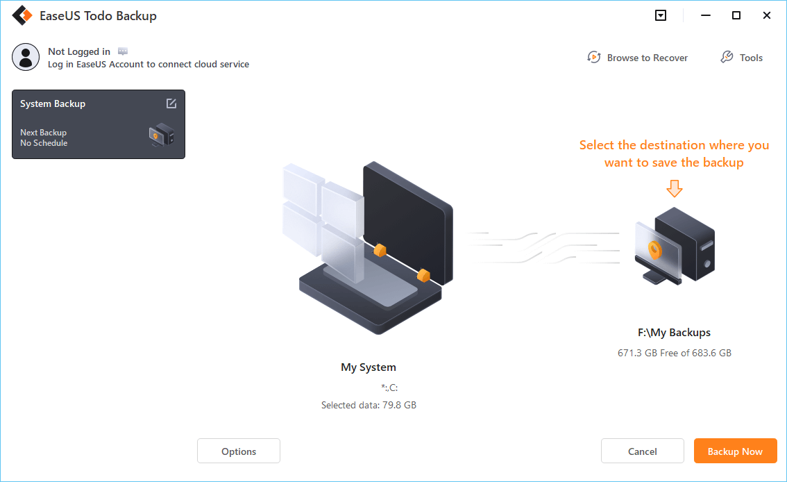 Create system image for transferring system to new computer.