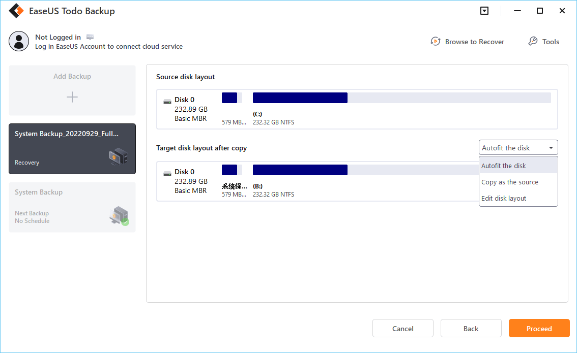 SYTEM 복구 단계 4