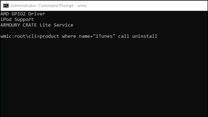 Uninstall a Program Using Command Prompt in Windows 11/10