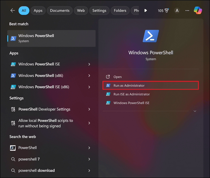 run as administrator