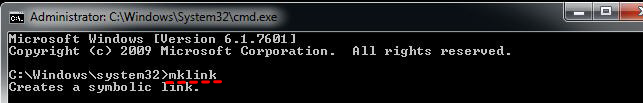 mklink command