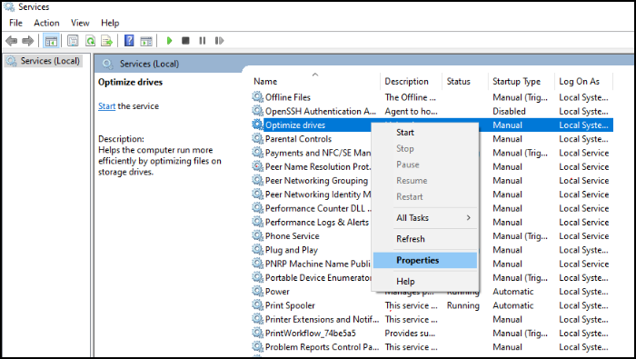 optimize drive properties