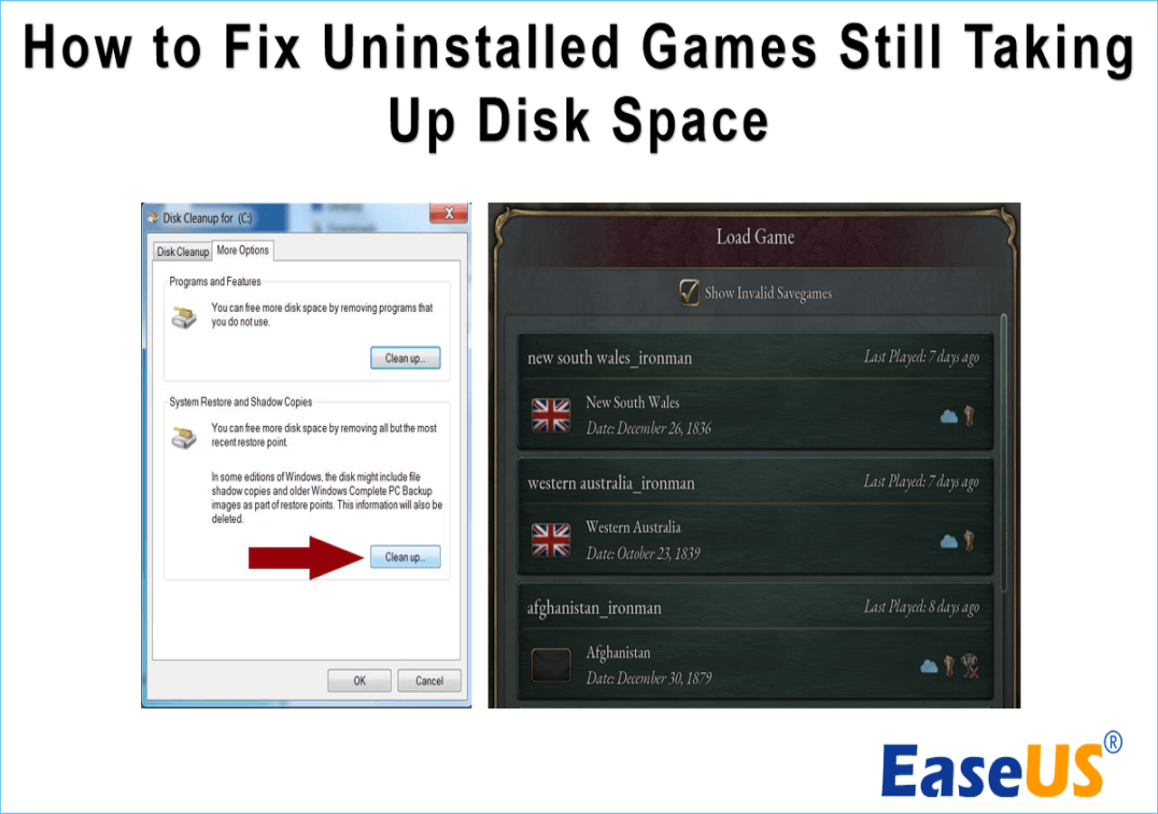 How to Fix Uninstalled Games Still Taking Up Disk Space