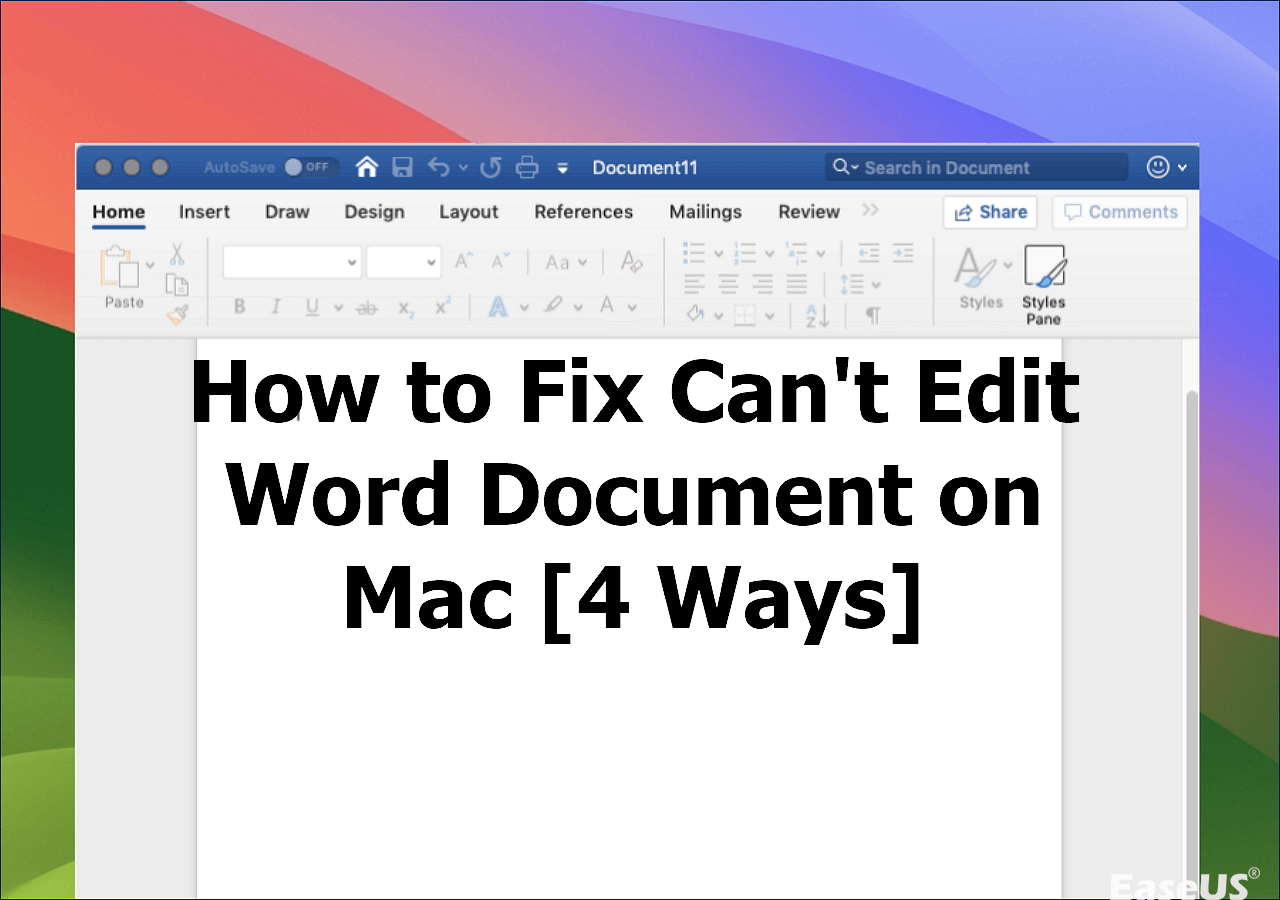 word can't edit text