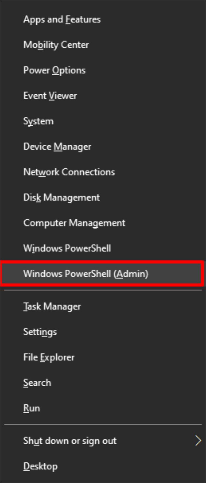 choose windows powershell