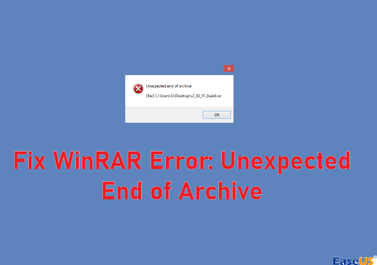 Solve WinRAR Error Unexpected End Of Archive Easy